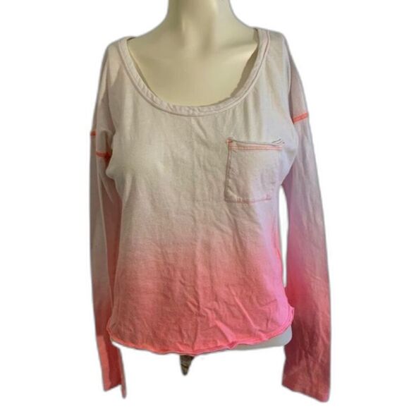 Free People We the Free Cotton Long Sleeve Ombre T-shirt Top Multicolor Size XS - Picture 1 of 5